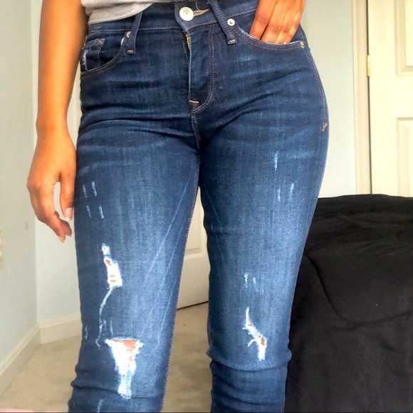 Express super skinny mid rise stretch jeans. Size 00 - Picture 2 of 10